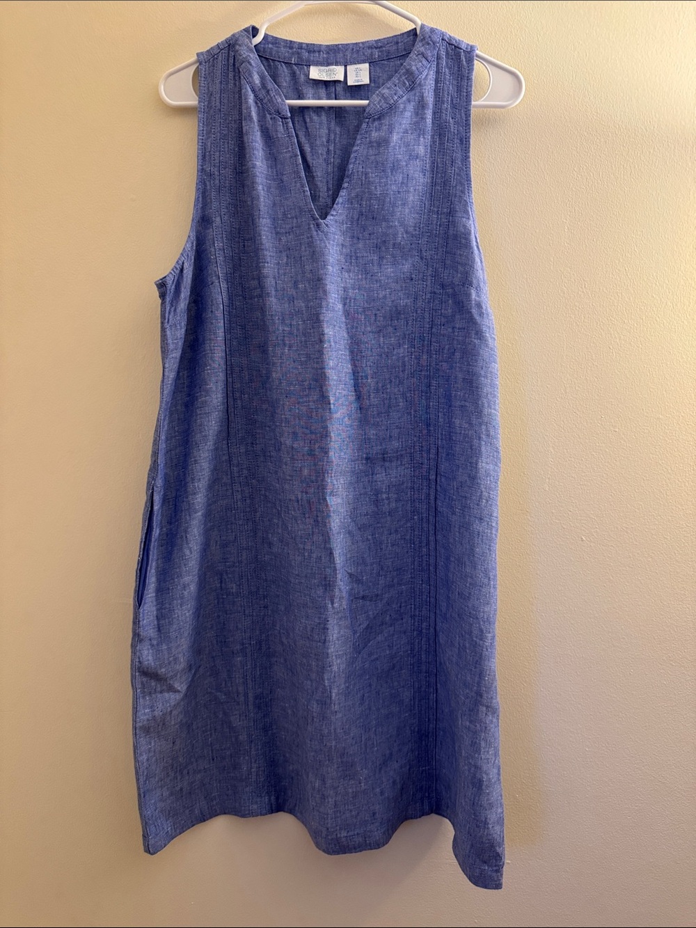 SIGRID OLDEN Blue Linen Dress